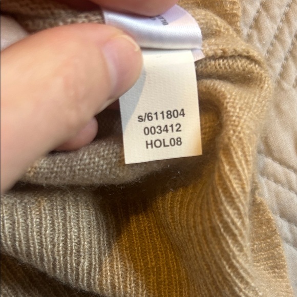 Old navy cashmere Tan Zip-Up Hoodie sweater large - Picture 4 of 8